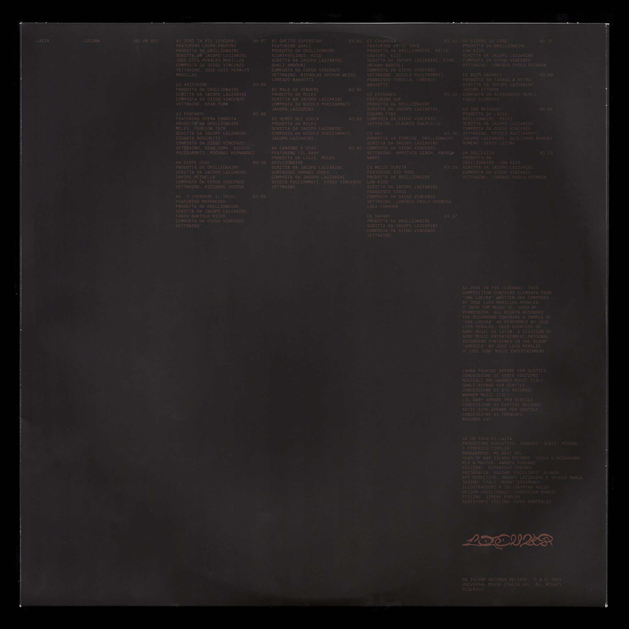 Locura - Inner sleeve