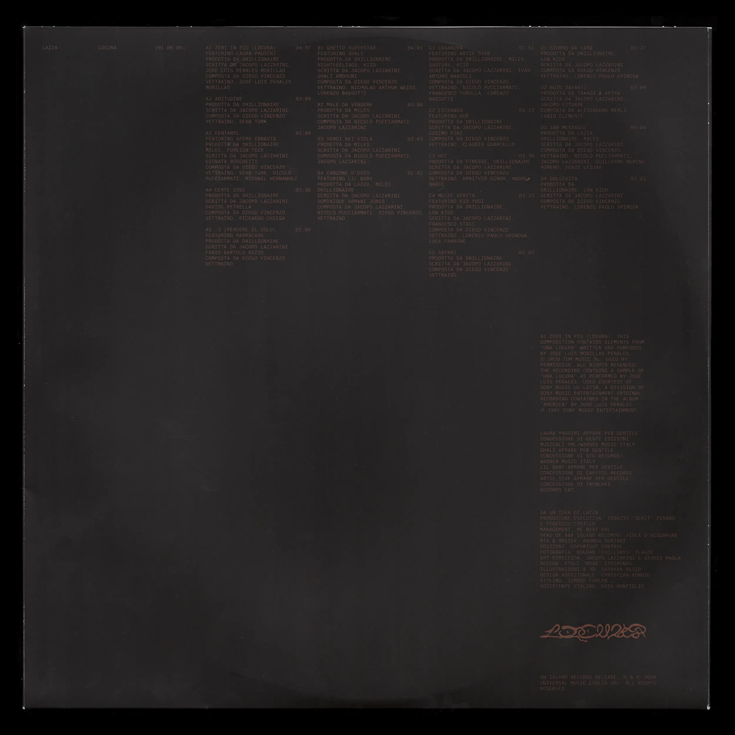 Locura - Inner sleeve