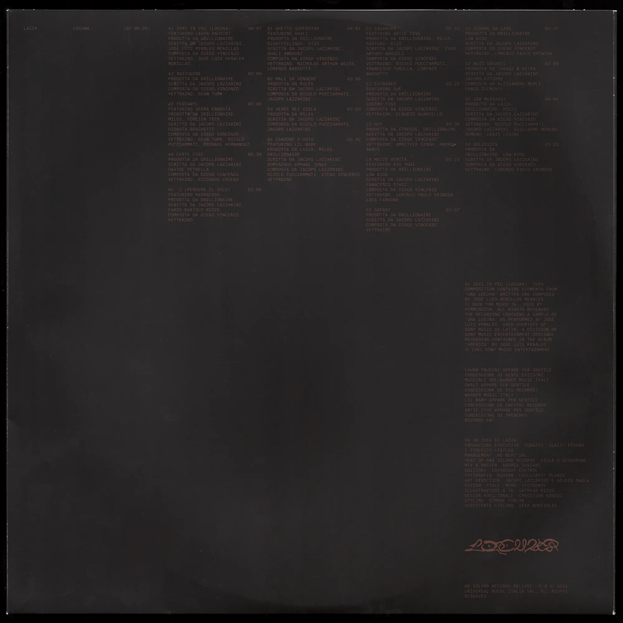 Locura - Inner sleeve