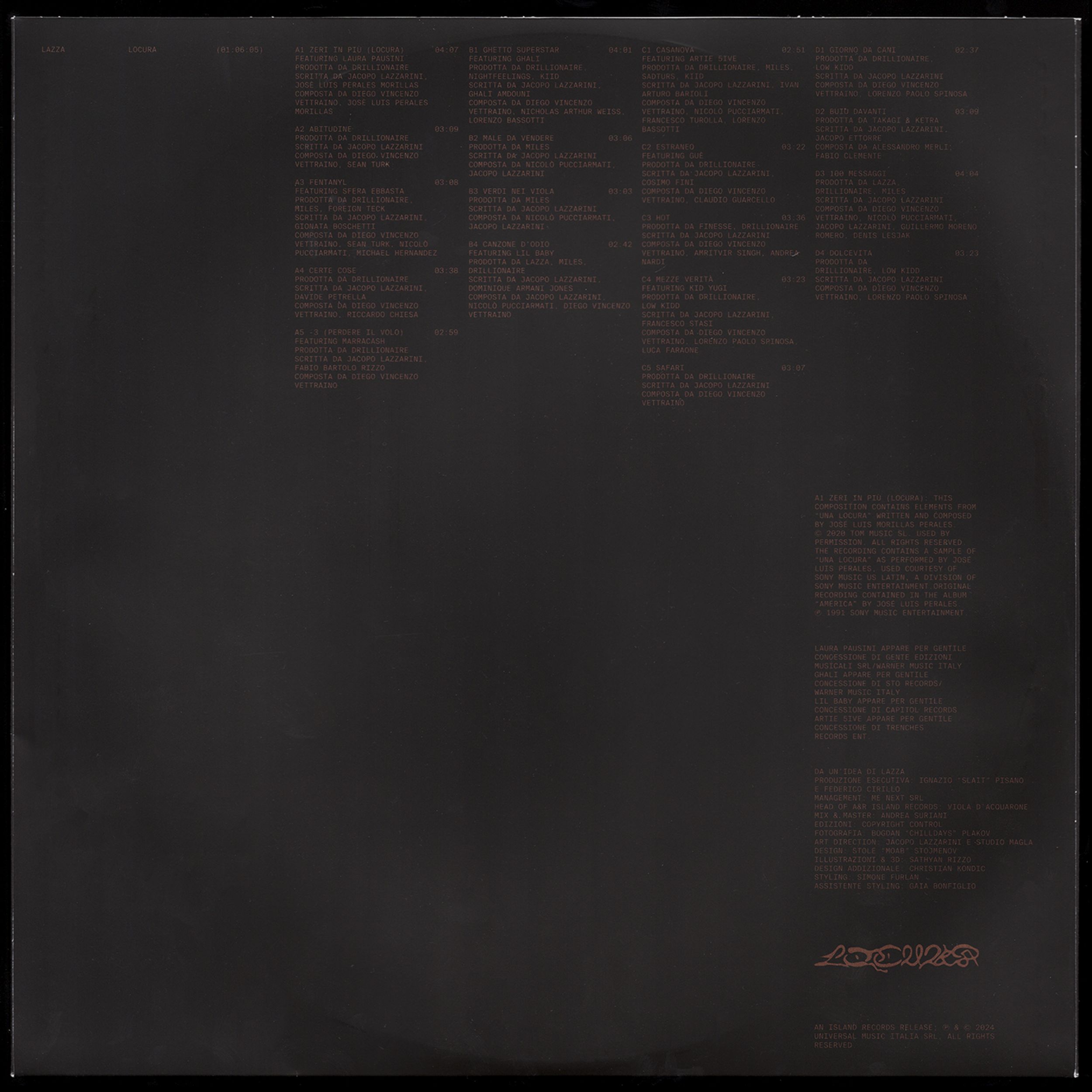 Locura - Inner sleeve